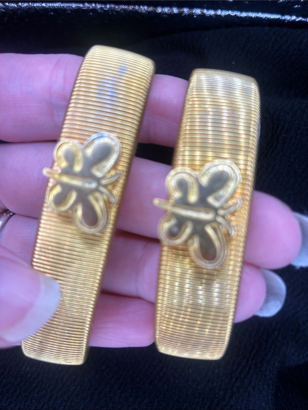 Gold-Tone Butterfly Clip Set - Women Accessories